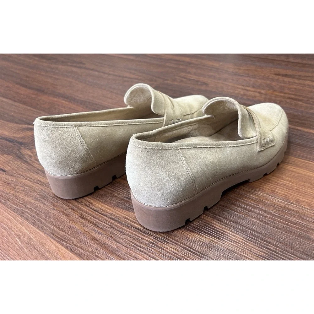 Vionic Cheryl II Women's Size 10 Sand Suede Arch Support Loafers